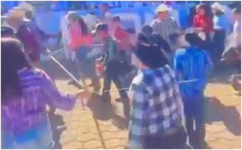 A christmas toy giveaway in Aguililla, Mexico, allegedly organized by the CJNG.