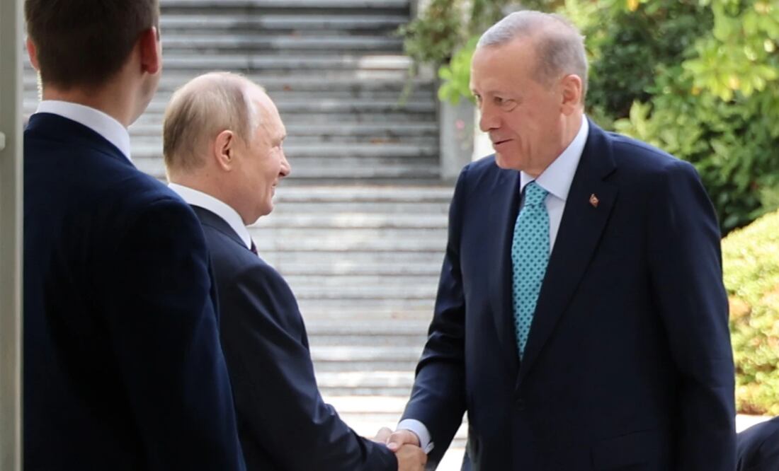 El presidente ruso, Vladimir Putin y presidente turco, Recep Tayyip Erdogan. Foto: AP