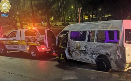 Choque entre combi y pipa llena de nitrógeno deja 6 lesionados en la Miguel Hidalgo