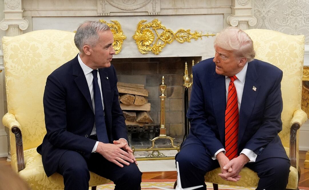Mark Carney y Donald Trump mantienen en Washington su primera reunión en la Casa Blanca. Foto: AP
