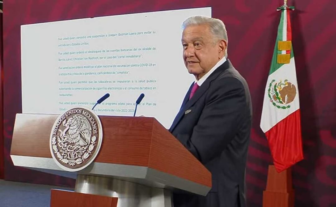 López Obrador recordó que el juez Santos Pérez fue quien concedió una suspensión a Joaquín Guzmán Loera para evitar su extradición a Estados Unidos. Foto: captura de pantalla