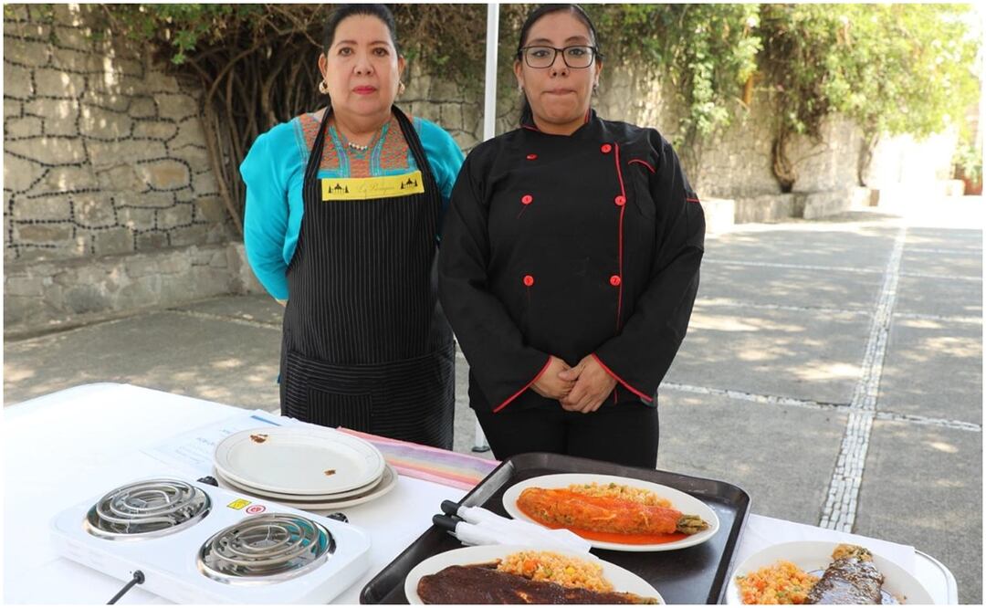 Los huauzontles de Cinthya Nieves González que preparó en mole rojo, chile pasilla y caldillo de jitomate fueron los ganadores del concurso gastronómico “Sabor a Naucalpan” en la región de Los Remedios. Foto: Especial