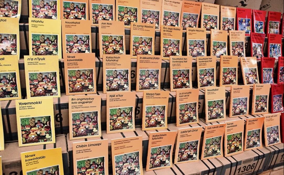 Public textbooks in indigenous languages – Photo: Miguel Espinosa/EL UNIVERSAL