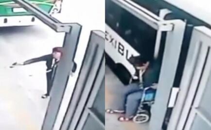 Mujer en silla de ruedas es arrastrada por Mexibús, pero se levanta y camina 