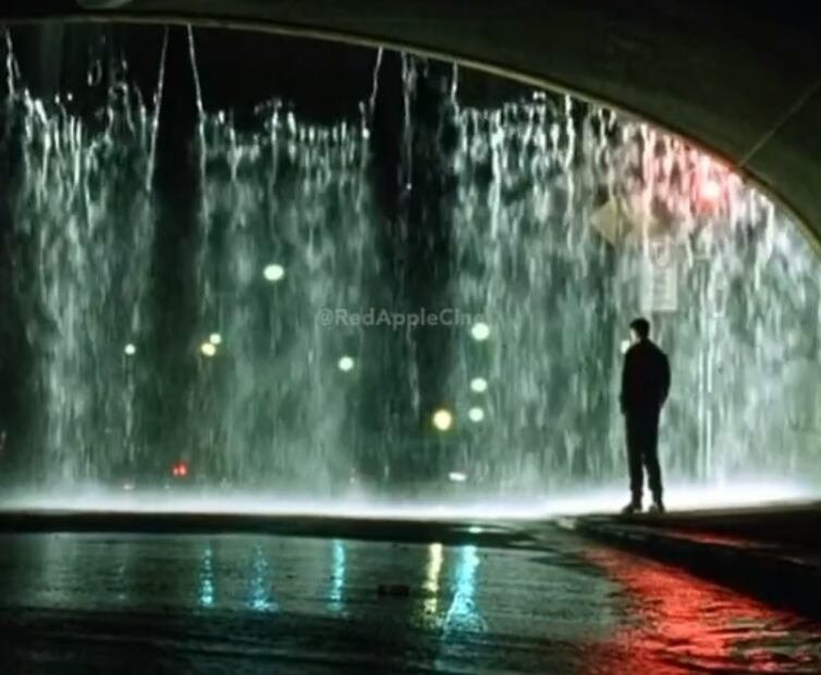 Escena de lluvia. Foto: Instagram.