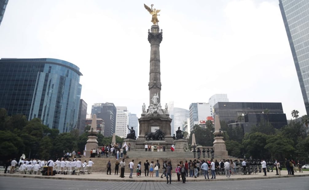 Aspectos del 197 aniversario de la victoria de Tampico, Tamaulipas, en el Ángel de la Independencia, Ciudad de México, el 12 de septiembre de 2026. Foto: Carlos Mejía / EL UNIVERSAL
