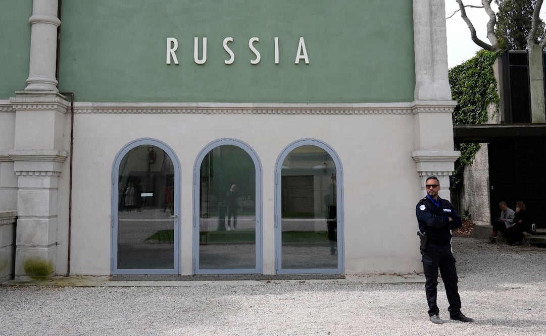 En la imagen se aprecia el pabellón ruso, que se encuentra cerrado , en la 59ª Bienal de Arte de Venecia, Italia, el martes 19 de abril de 2022. Foto: Foto AP/Antonio Calanni, archivo.