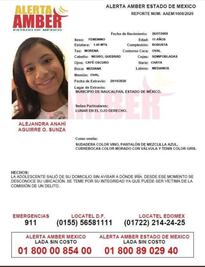 Emprenden búsqueda de Alejandra Anahí, extraviada en Naucalpan 