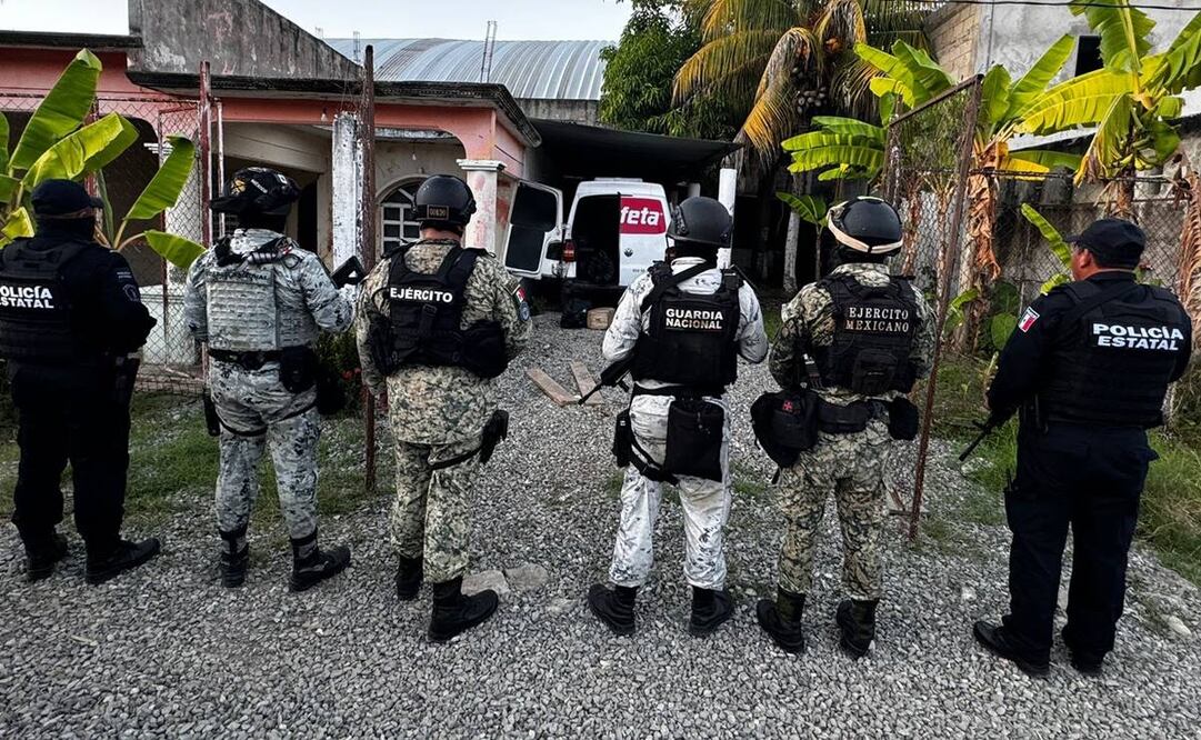 Elementos de la Guardia Nacional (GN) y Ejército aseguraron de más de una tonelada de marihuana en el municipio de Centro, Tabasco. Foto: Defensa