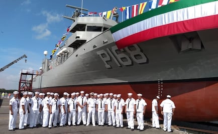 Beatriz Gutiérrez amadrina botadura de patrulla oceánica ARM Tabasco