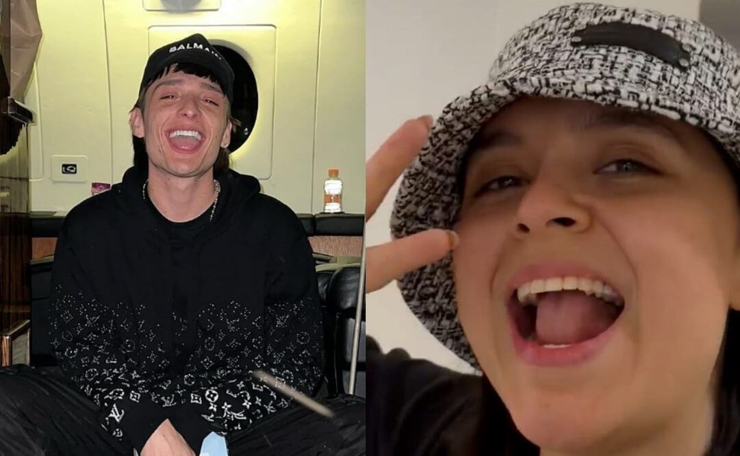 Peso Pluma aprovechó para saludar a la fan en el aeropuerto. Foto: Facebook / Twitter