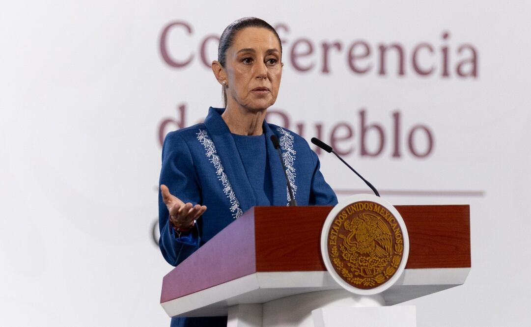 La presidenta Claudia Sheinbaum Pardo encabeza la Conferencia mañanera del 12 de junio de 2025, desde Palacio Nacional. Foto Hugo Salvador / EL UNIVERSAL