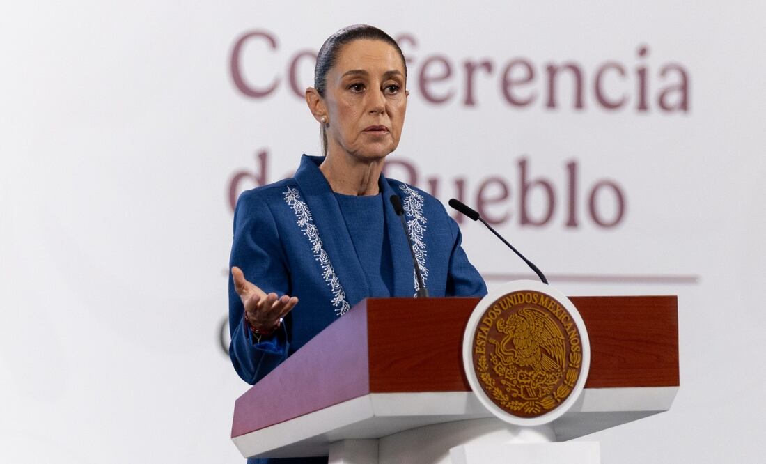 La presidenta Claudia Sheinbaum Pardo encabeza la Conferencia mañanera del 12 de junio de 2025, desde Palacio Nacional. Foto Hugo Salvador / EL UNIVERSAL