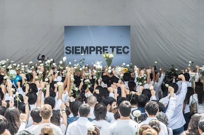 ​Despiden a estudiantes del Tec de Monterrey que murieron en sismo