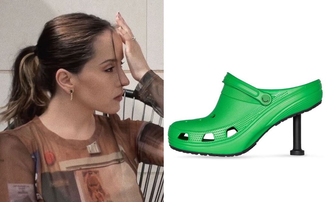 Evaluna Montaner dio de qué hablar al lucir unos Crocs de tacón de la firma Balenciaga / Foto: Instagram @evaluna / balenciaga.com