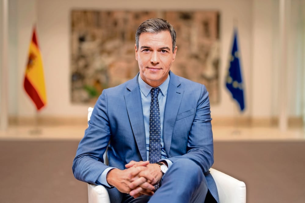 Pedro Sánchez, presidente del gobierno español, en Madrid. Foto: de Bernat Armangue. AP.