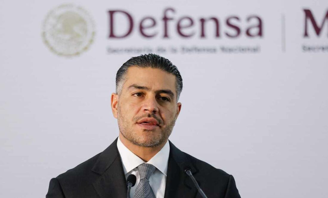 Omar García Harfuch, titular de la SSPC, en conferencia de prensa del Gabinete de Seguridad con motivo del asesinato del alcalde de Uruapan. Foto: Diego Simón / EL UNIVERSAL.