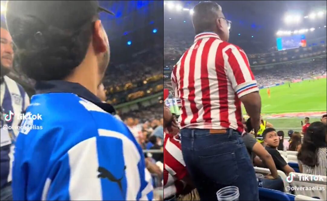 Aficionados de Rayados y Chivas se enfrentaron este sábado / Foto: Especiales