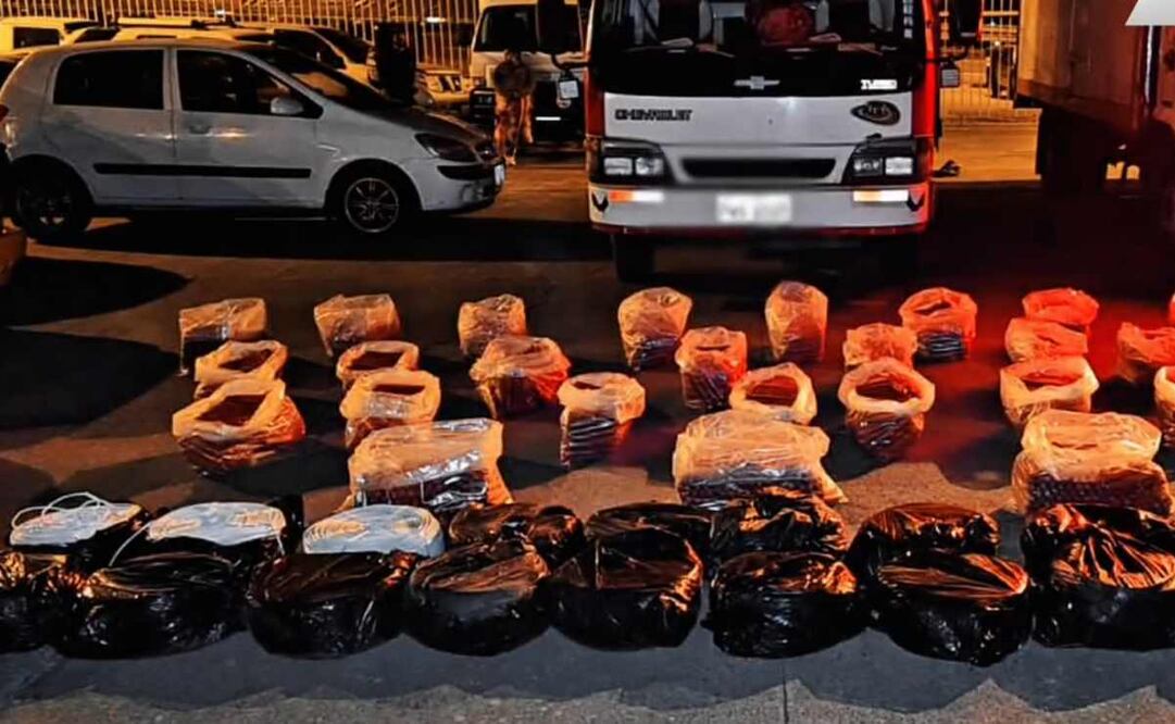 Ecuador confisca cargamento de material explosivo. Foto: Captura de pantalla.