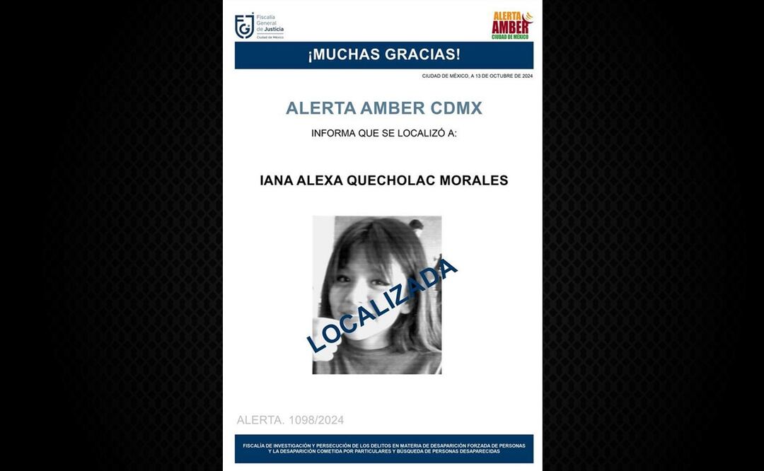 Localizan sana y salva a adolescente desaparecida en Tláhuac. Foto: Especial