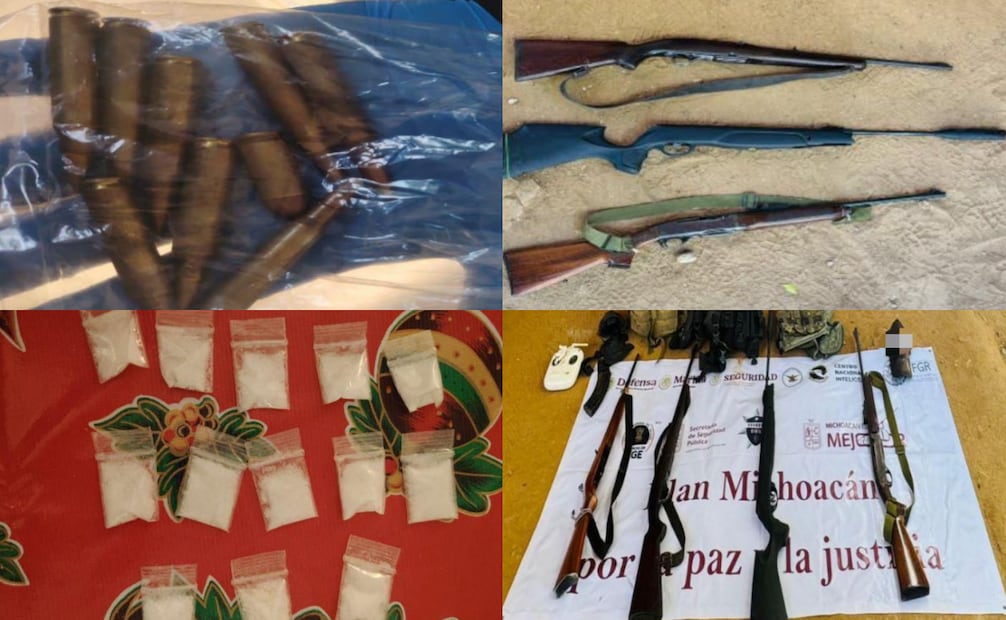 Fuerzas estatales y federales realizan operativo en Tierra Caliente, Michoacán; detienen a 8 presuntos integrantes del CJNG.
Foto: Especial.