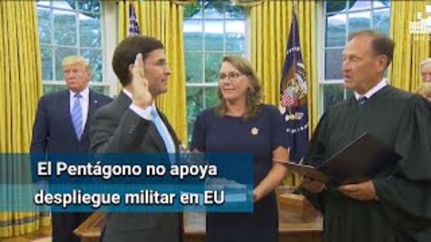 Jefe del Pentágono se opone a despliegue militar para frenar protestas en EU