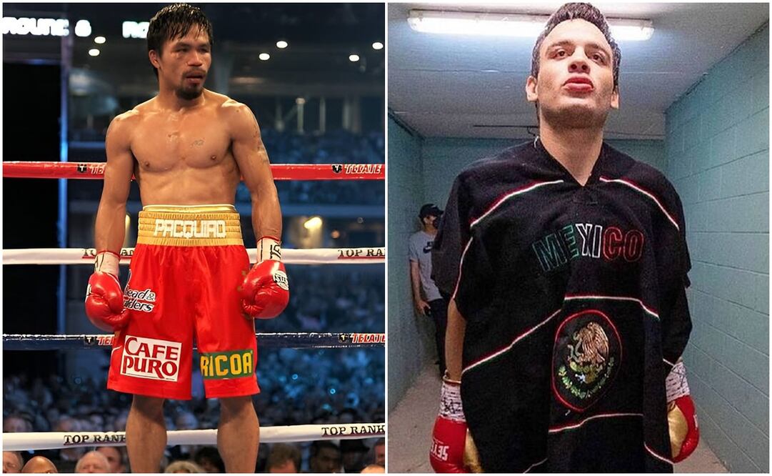 Manny Pacquiao en una pelea y Julio César Chávez Jr en un vestuario / FOTOS: Instagram @mannypacquiao y @jcchavezjr
