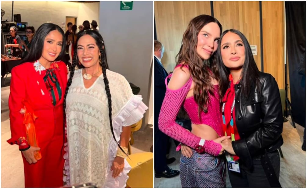 Salma Hayek con Lila Downs y Belinda.
Instagram salmahayek