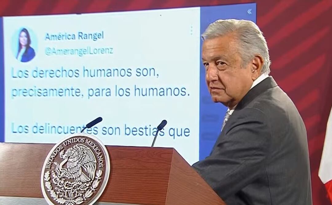 López Obrador exhibió a la panista en su mañanera, en Palacio Nacional. Foto: Captura de pantalla