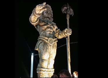 VIDEO: ¡Por fin! Develan imponente estatua del dios maya Chaac en Telchac Puerto, Yucatán