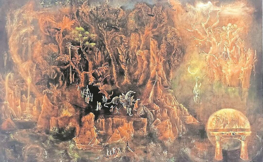 Orplied, de la artista Leonora Carrington, valuada en un millón de dólares; es parte de la colección. Foto: Especial.