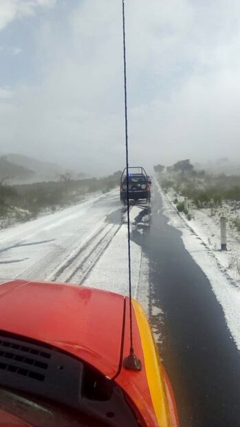 Así luce el sur de Nuevo León tras granizadas