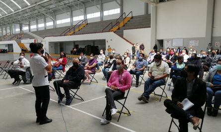 Realizan simulacro en Ecatepec de vacunación para personas de 50 a 59 años