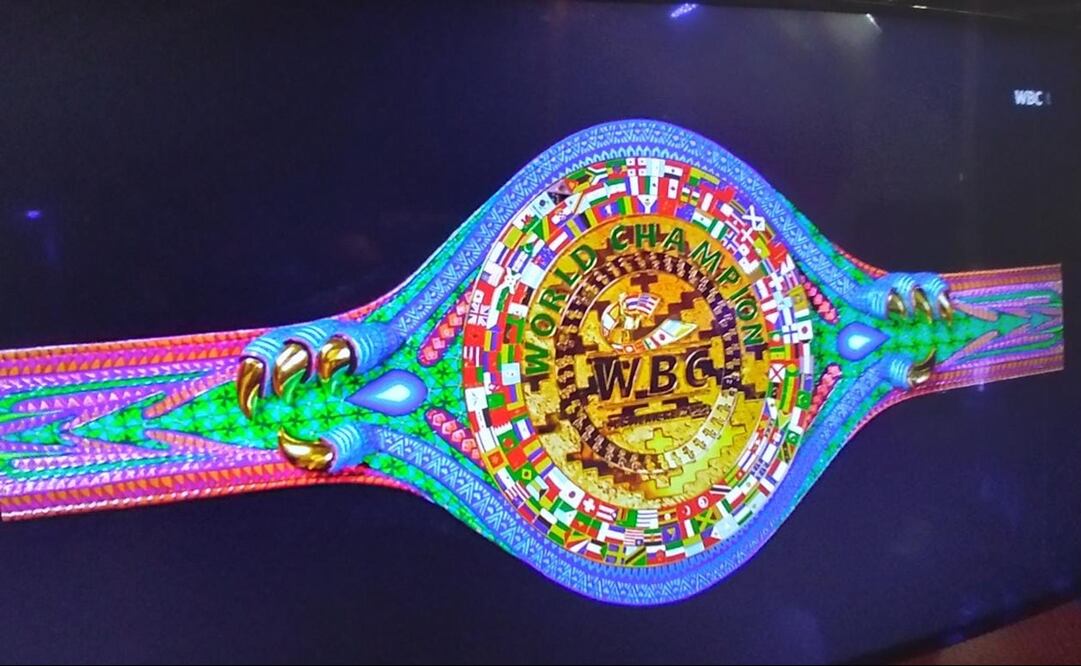 Cinturón del CMB con arte zapoteca - FOTO: Gabriel Cruz / El Universal