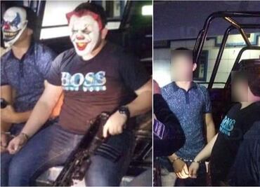 Ponen a disposición del juez a "payasos asaltantes"