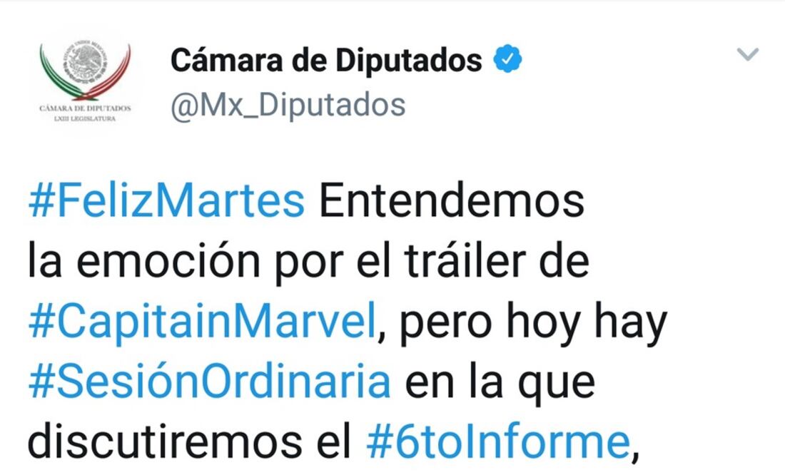 Acusan legisladores falta de seriedad en tuit de la Cámara de Diputados. Foto: Especial