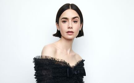 Lily Collins impacta con elegante y sensual vestido de cristales