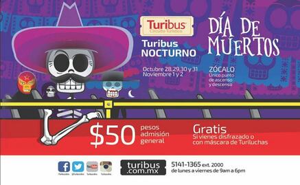 Viaja gratis en Turibús por el Día de Muertos