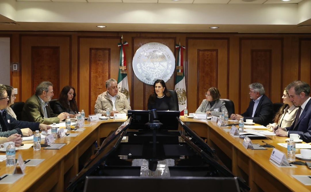 Integrantes de la organización Somos México se reunieron con la presidenta de la Cámara de Diputados, Kenia López Rabadán, este jueves 8 de enero de 2026. Foto: Especial