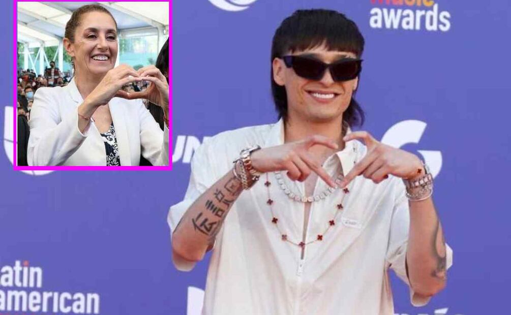 Claudia Sheinbaum y Preso Pluma Foto: EFE/Especial