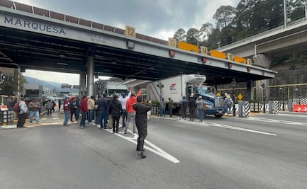 Tras nueve horas de bloqueo, liberan la autopista México-Toluca; Capufe retira ponchallantas