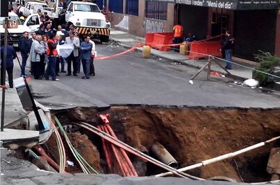 Pese a lluvia, trabajos en socavón continuarán: PC Cuauhtémoc
