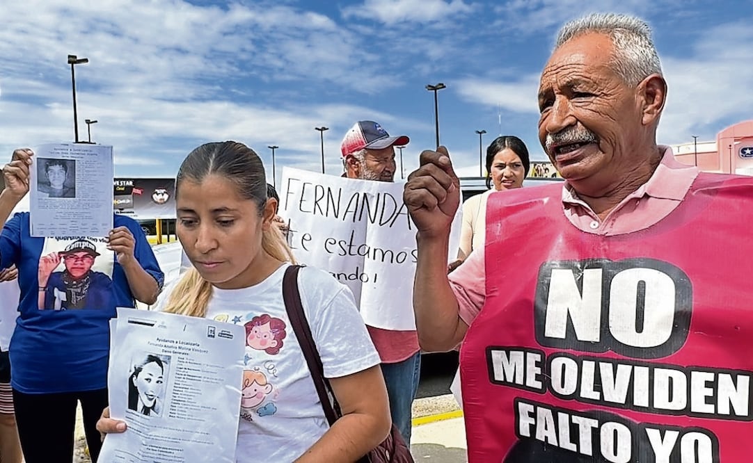 Perla Vásquez estuvo acompañada en Chihuahua por José Luis Castillo, padre de Esmeralda Castillo, joven desaparecida hace 15 años en Ciudad Juárez. Foto: Paola Gamboa EL UNIVERSAL