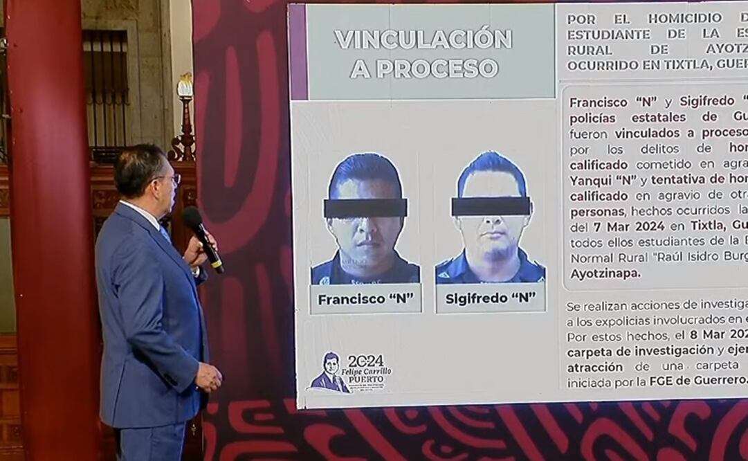 Vinculación a proceso de expolicías de Guerrero por el asesinato del normalista Yanqui Kothan. Foto: Especial