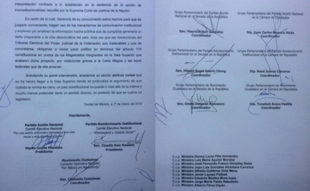 Oposición pide a la SCJN evitar regreso del registro al PES