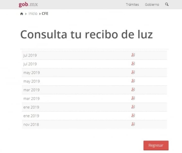 ¿Cómo consultar e imprimir mi recibo de luz en línea?