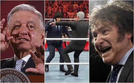 Tras luchar contra Salinas Pliego, ahora AMLO se enfrenta con Milei dentro del ring al estilo WWE
