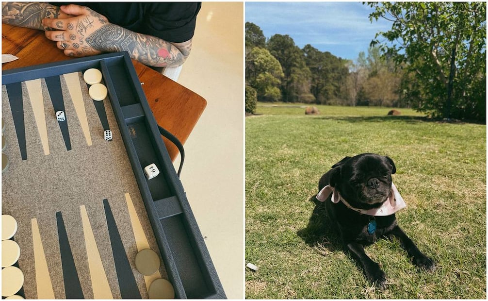 La casa de Ángela Aguilar y Christian Nodal en Texas tiene áreas verdes; los cantantes se dan tiempo para divertirse con juegos de mesa.