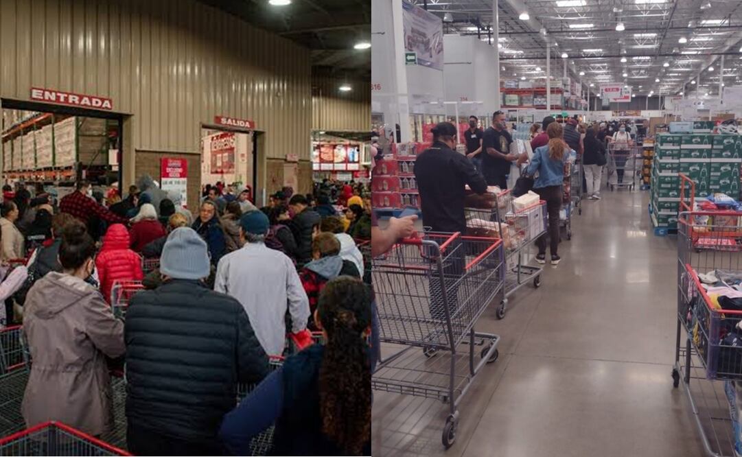 Captan filas interminables en varias sucursales de Costco en México. Foto: Redes sociales