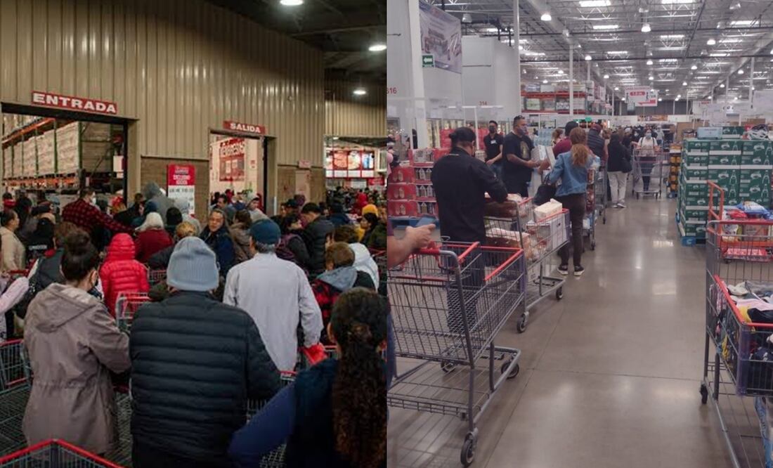 Captan filas interminables en varias sucursales de Costco en México. Foto: Redes sociales